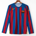 2005-2006 Maillot Barcelone Domicile Rétro  Manches Longues