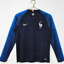 2018 Maillot Retro France Domicile Manches Longues